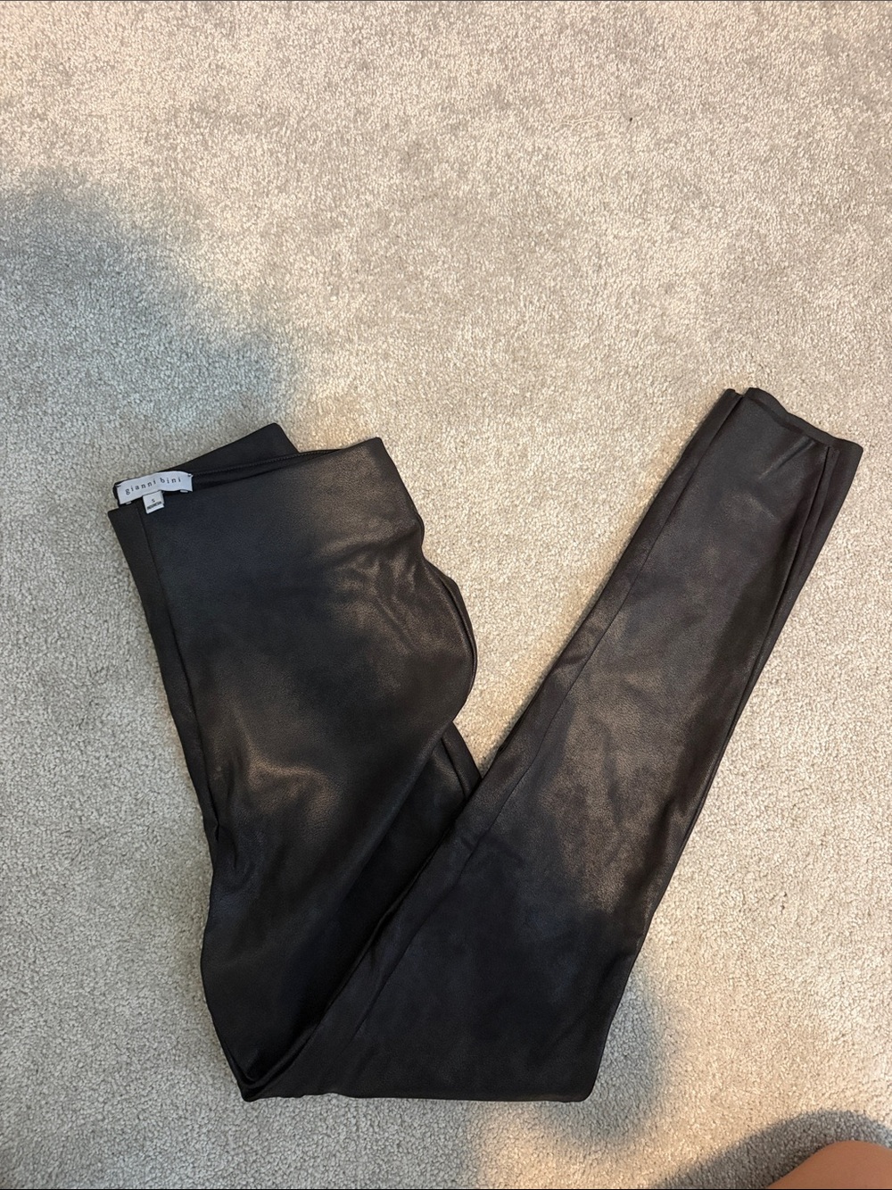 Gianni Bini Black Faux Leather Leggings